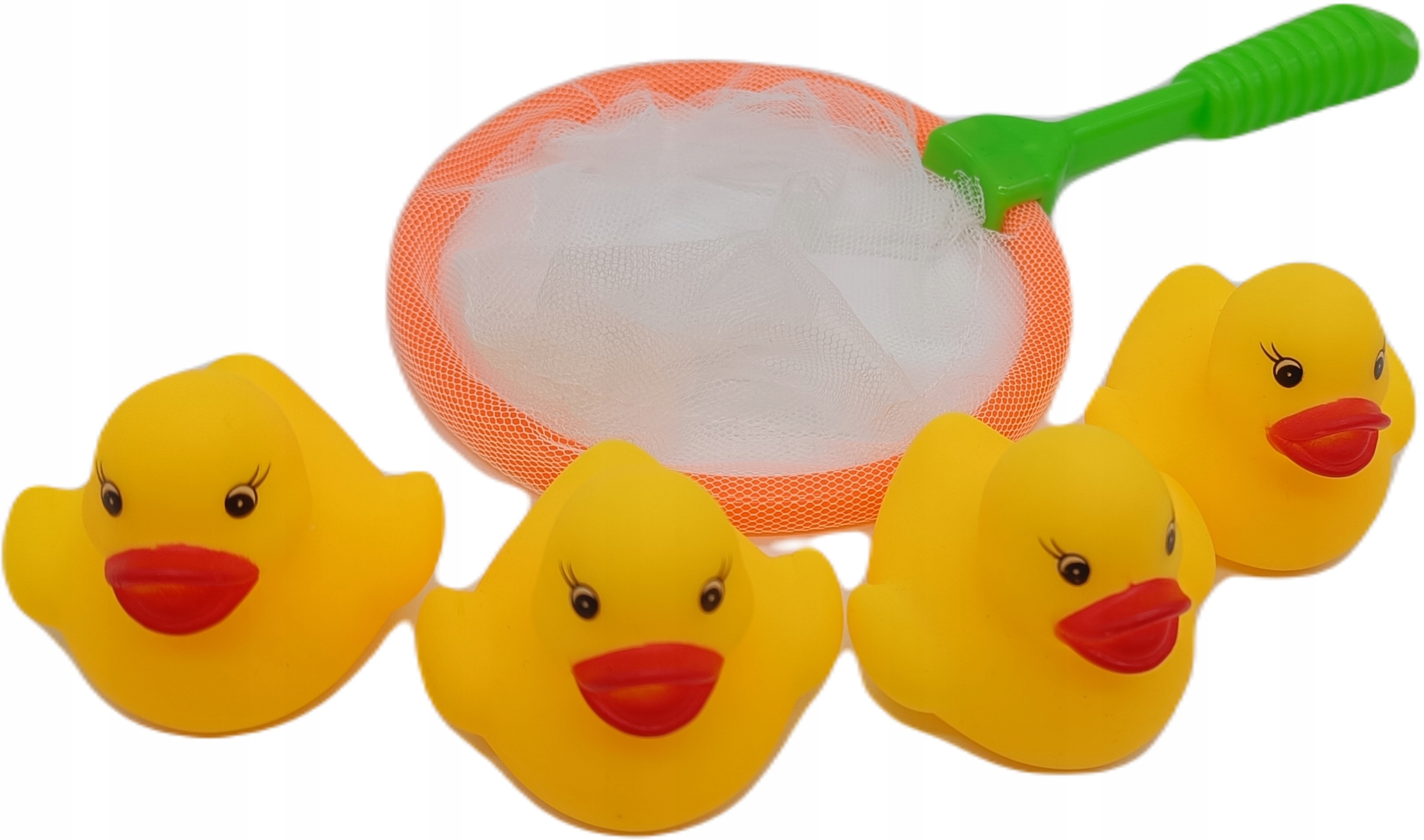 ZESTAW KACZEK KACZUSZKI DO KĄPIELI SIATKA ZABAWA Marka bez marki
