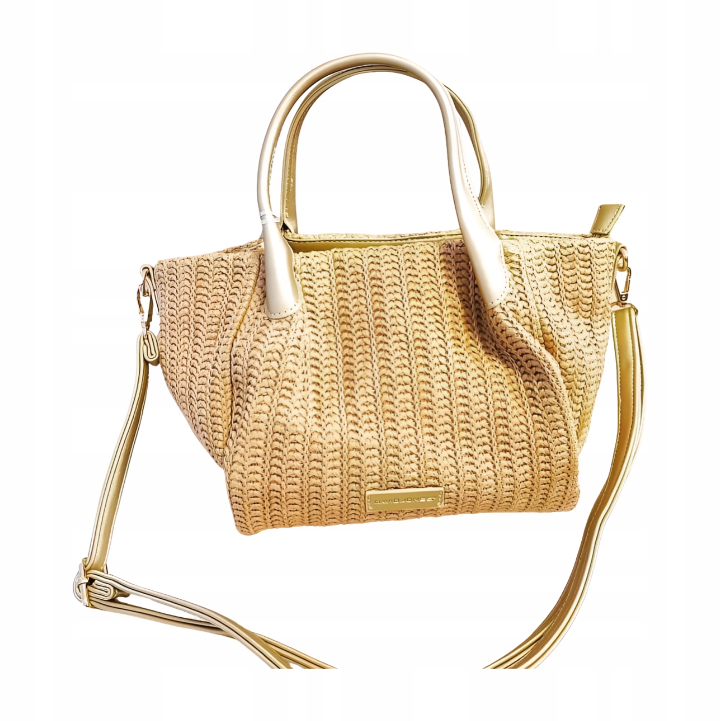 David Jones kabelka shopperka košík béžová se zlatem