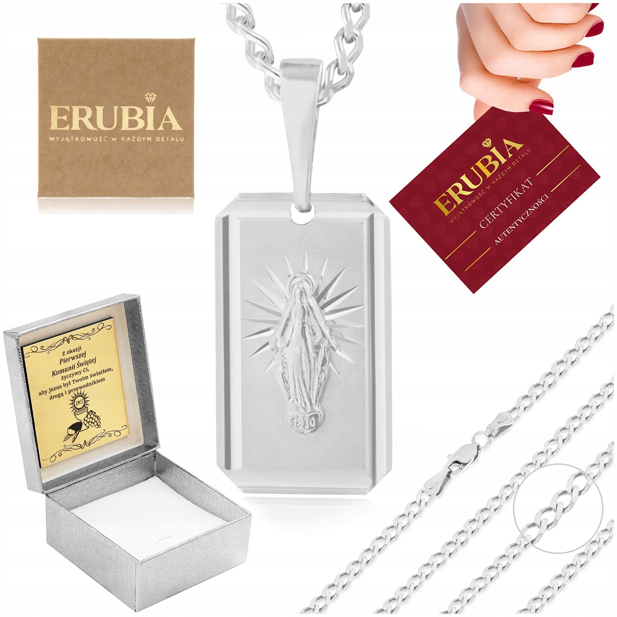 Krásný Stříbrný Řetízek 925 Přívěsek Nádherný Medailonek Pro Holčičku 45 CM