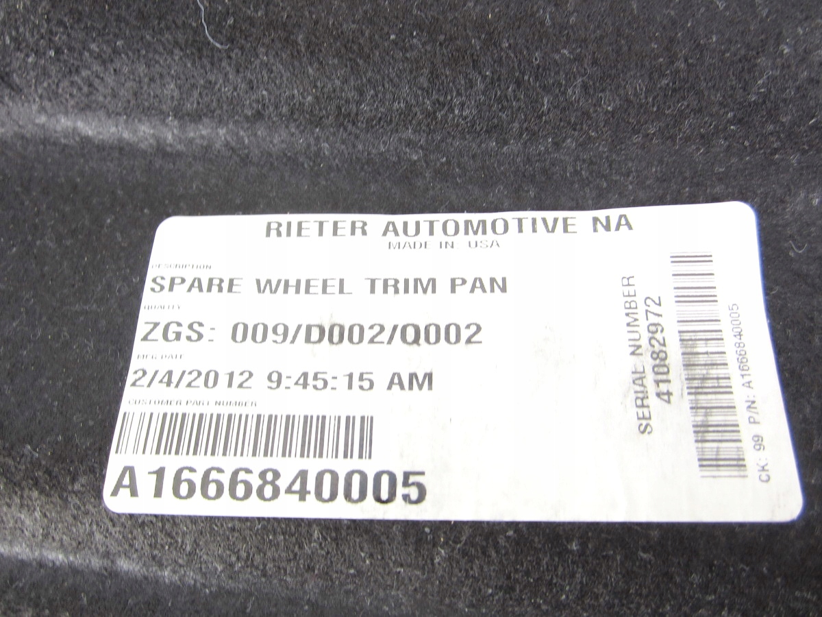 upholstery floor mats boot Mercedes ML W166