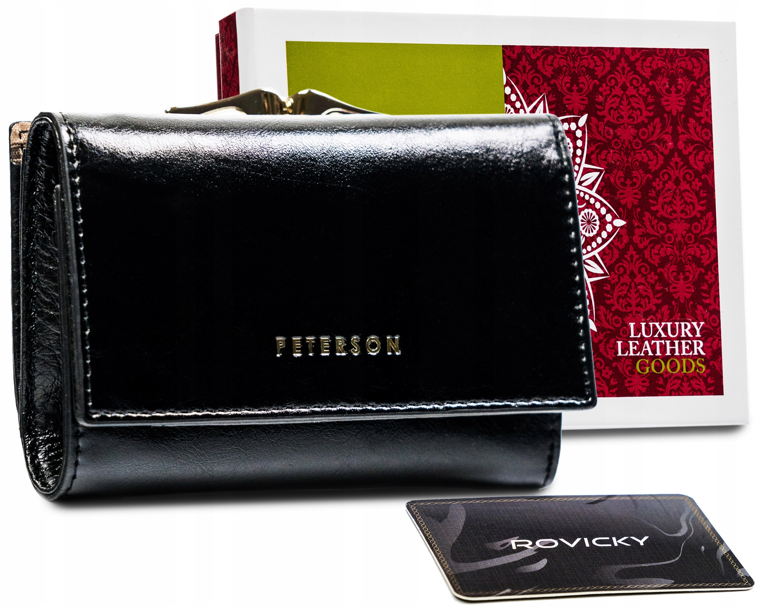 

Peterson portfel damski na bigiel klasyczny skóra