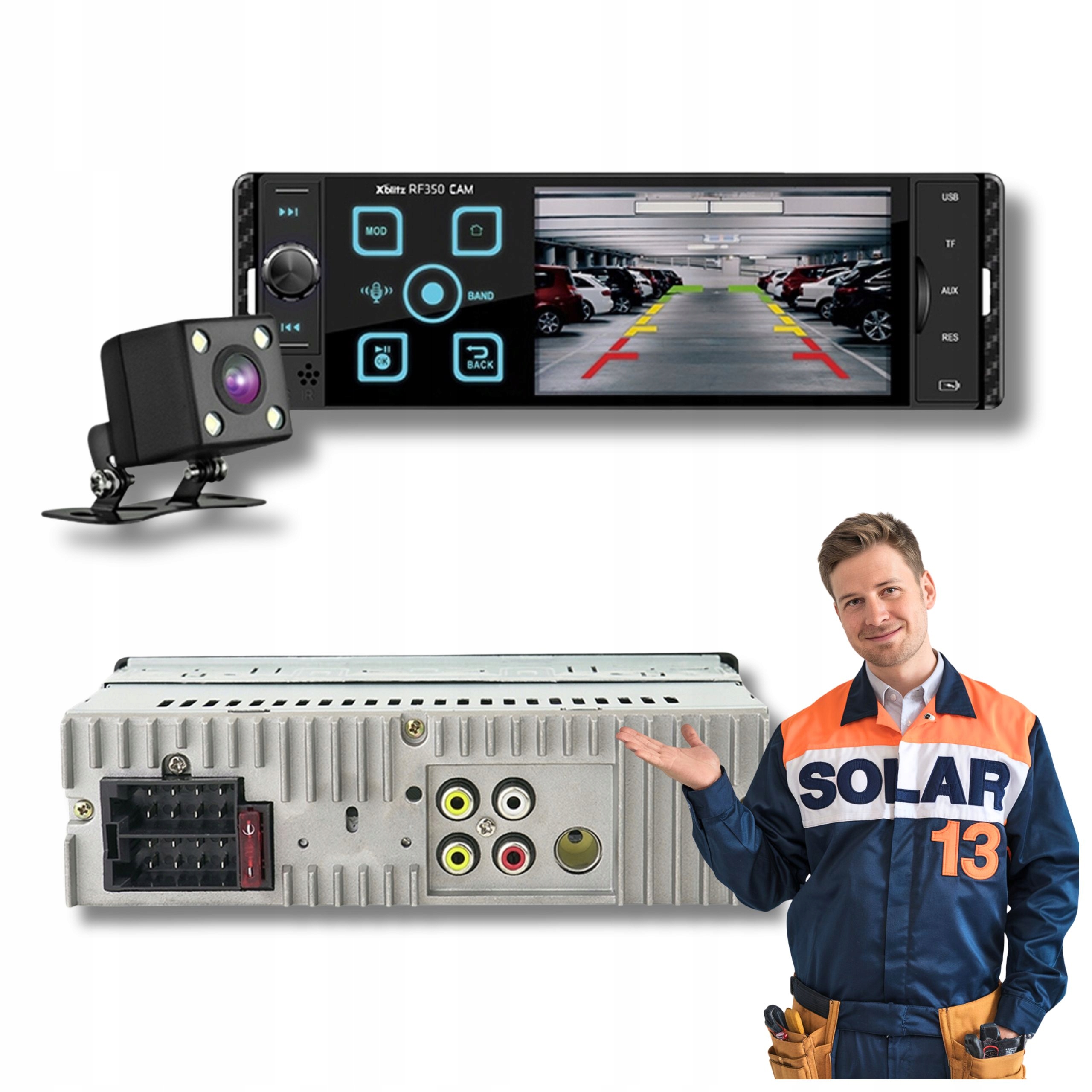 Autorádio s cúvacou kamerou xblitz rf350 cam aux bluetooth
