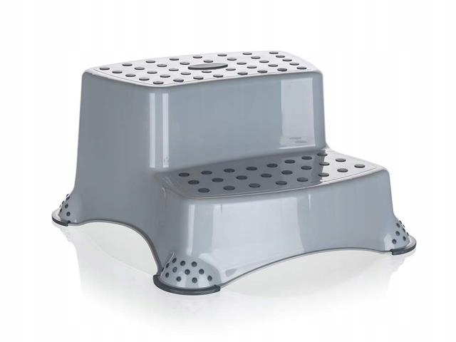 Podest Dwustopniowy Antypoślizgowy Podwójny Deluxe 40 x 37 x 21 Popiel Dzie