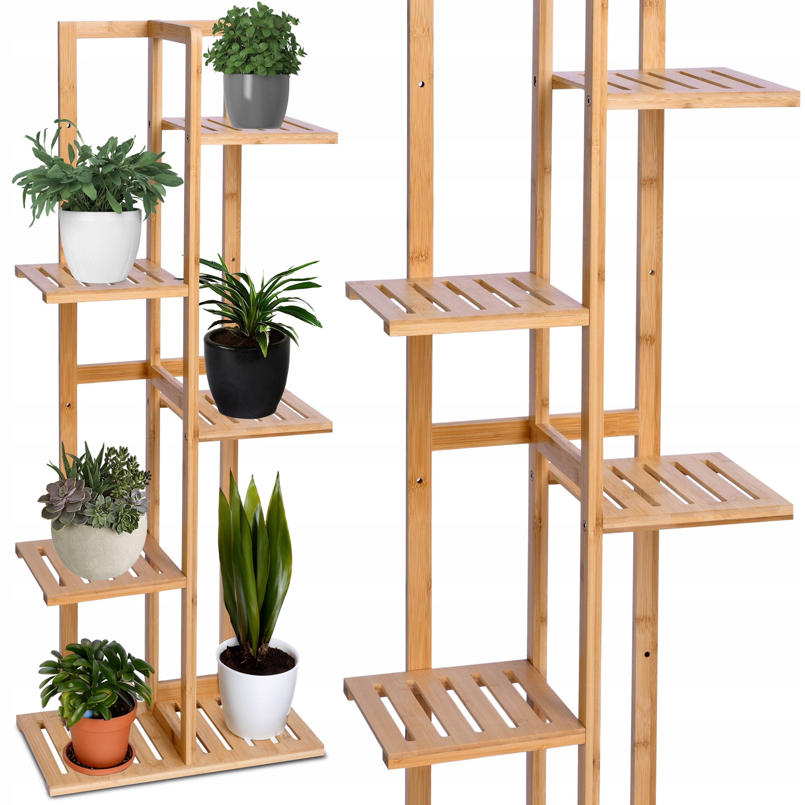 Držák Na Květináč Dřevěný Stojan Na Květiny Bambusový Regál Na Květiny 102 cm