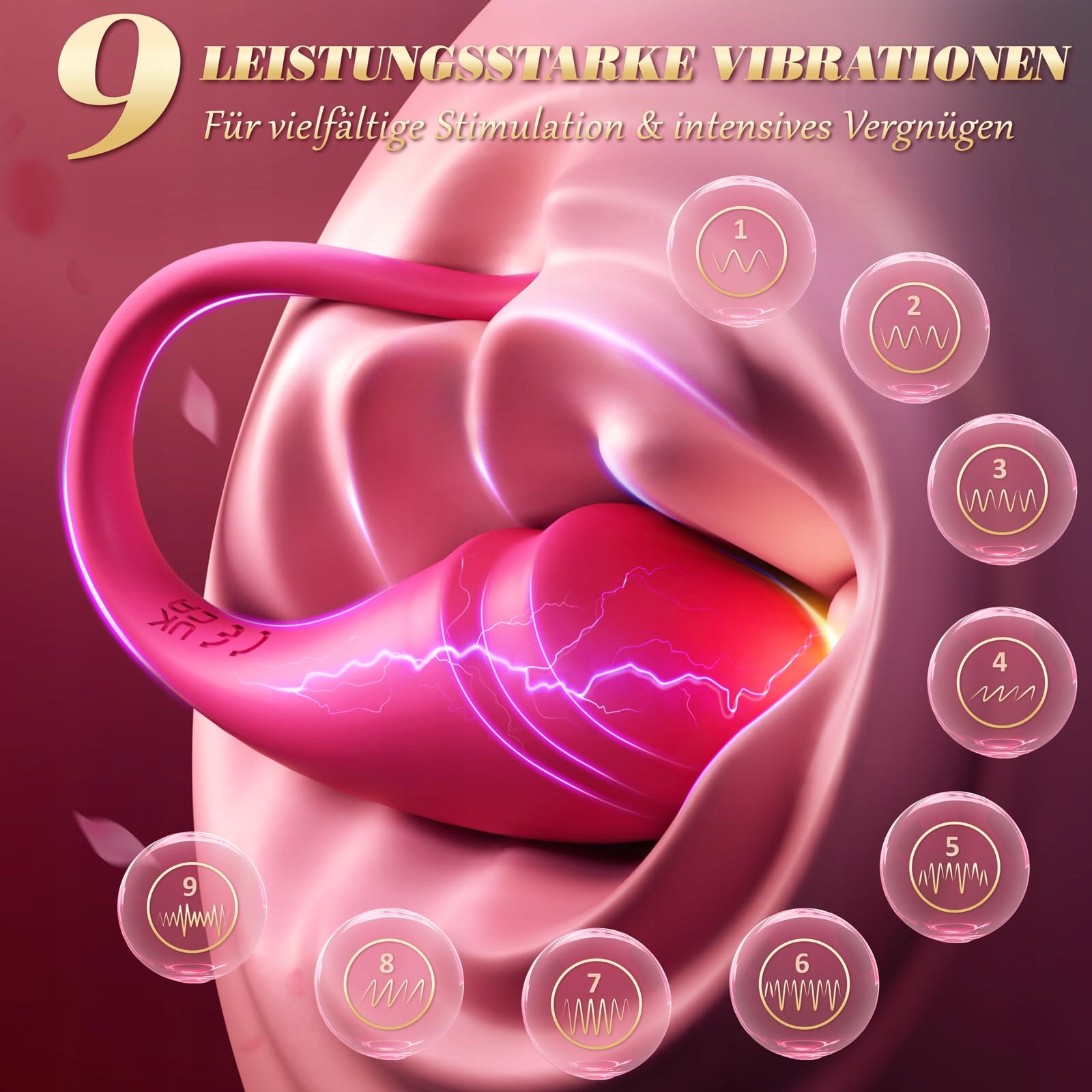 APP VIBRATOR Klitoris Stymulator Dla Kobiet Z 9 Trybami Wibracji — miniatura 2
