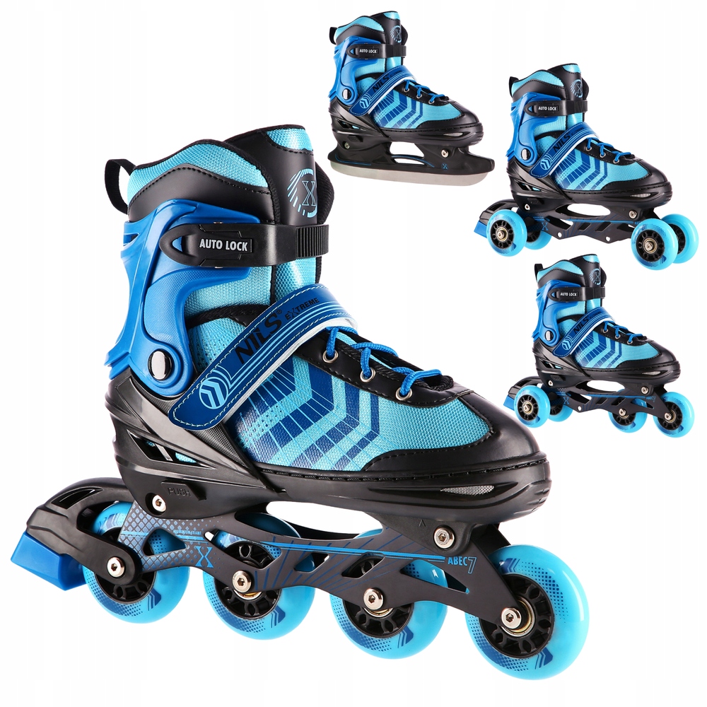 Rekreační Kolečkové Brusle Brusle 2v1 4v1 Rollerblades Nastavitelné Brusle Na Led Pro Mládež Nils