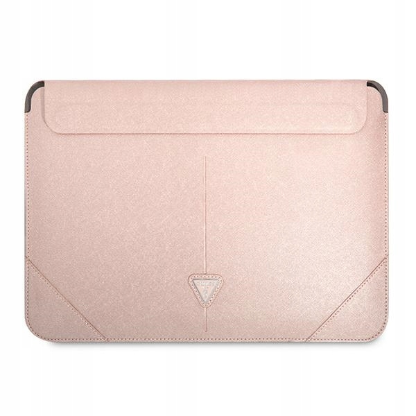 Pouzdro Na Notebook 16 Palců Guess Saffiano Triangle Logo Růžové