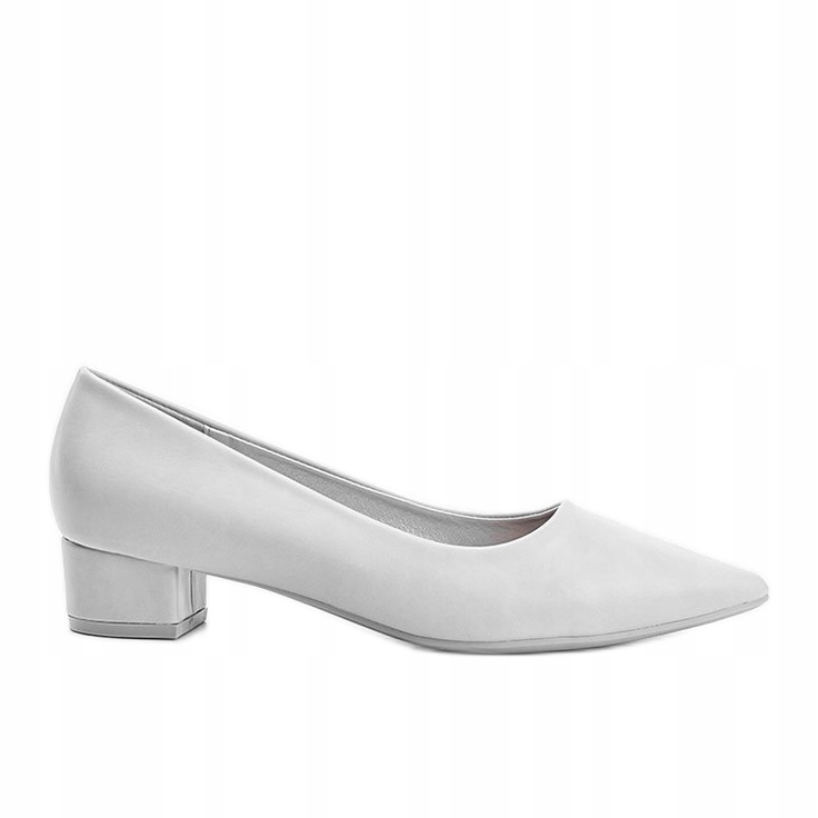 

Szare Skóra ekologiczna Buty Czółenka r.39