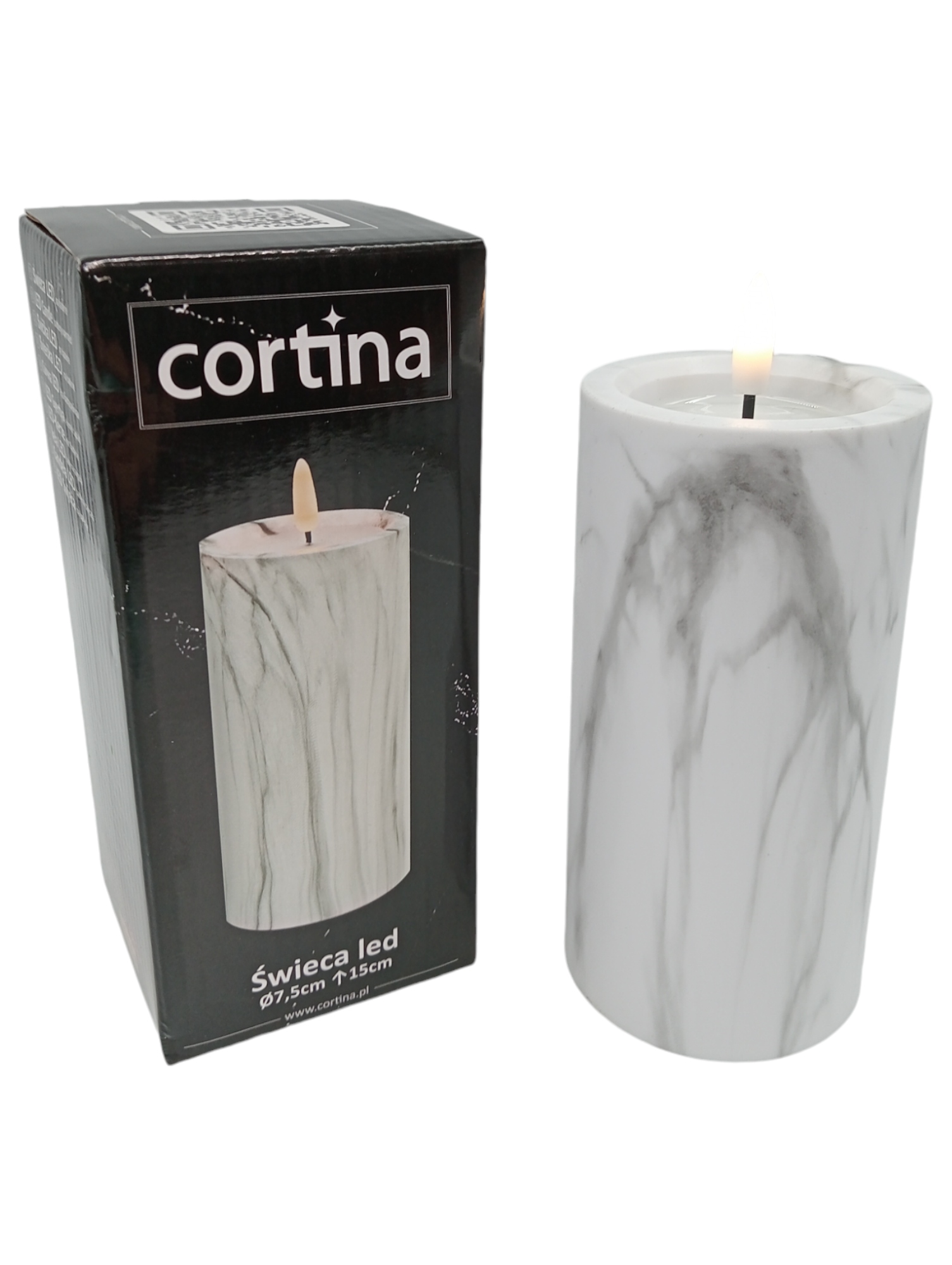 ŚWIECA WKŁAD LED DO ZNICZY RUCHOMY PŁOMIEŃ DO ZNICZ DŁUGI CZAS PRACY 15CM