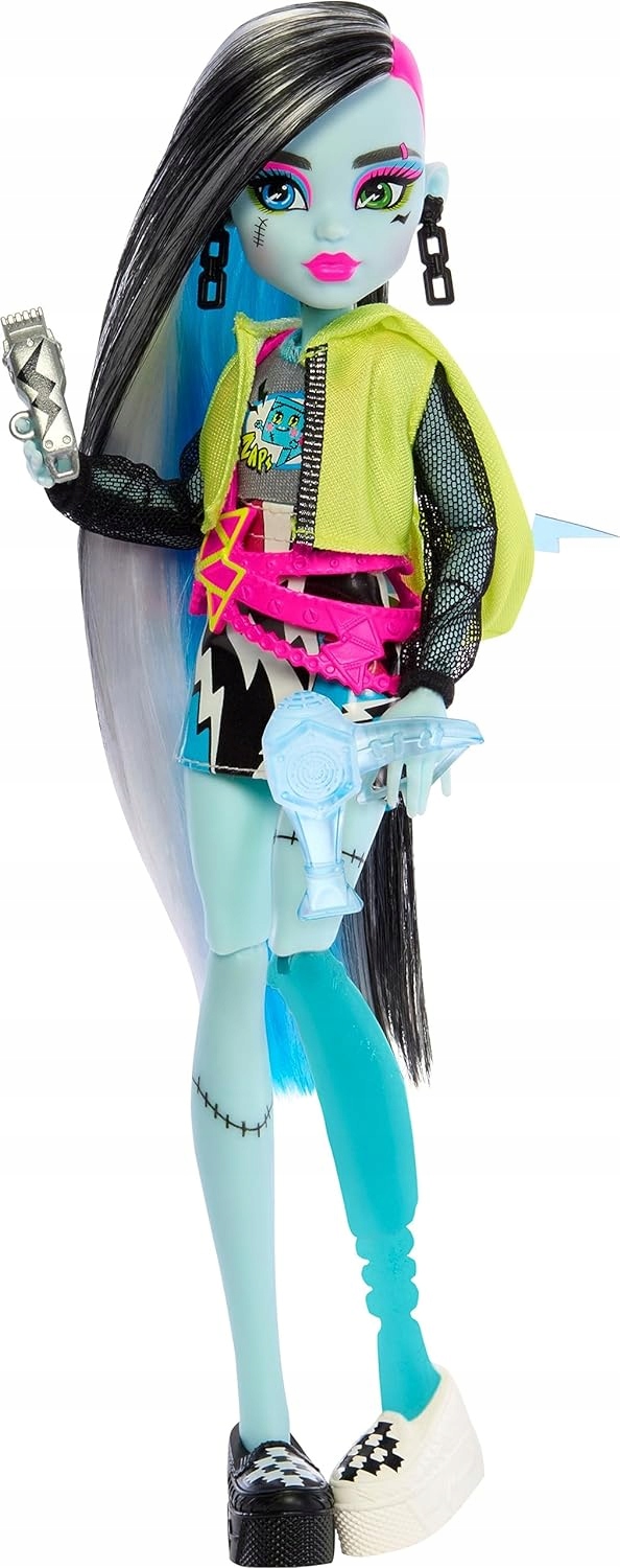 Monster High Frankie Stein Straszysekrety Seria 3 Neonowa Zestaw HNF79 Model Frankie Stein