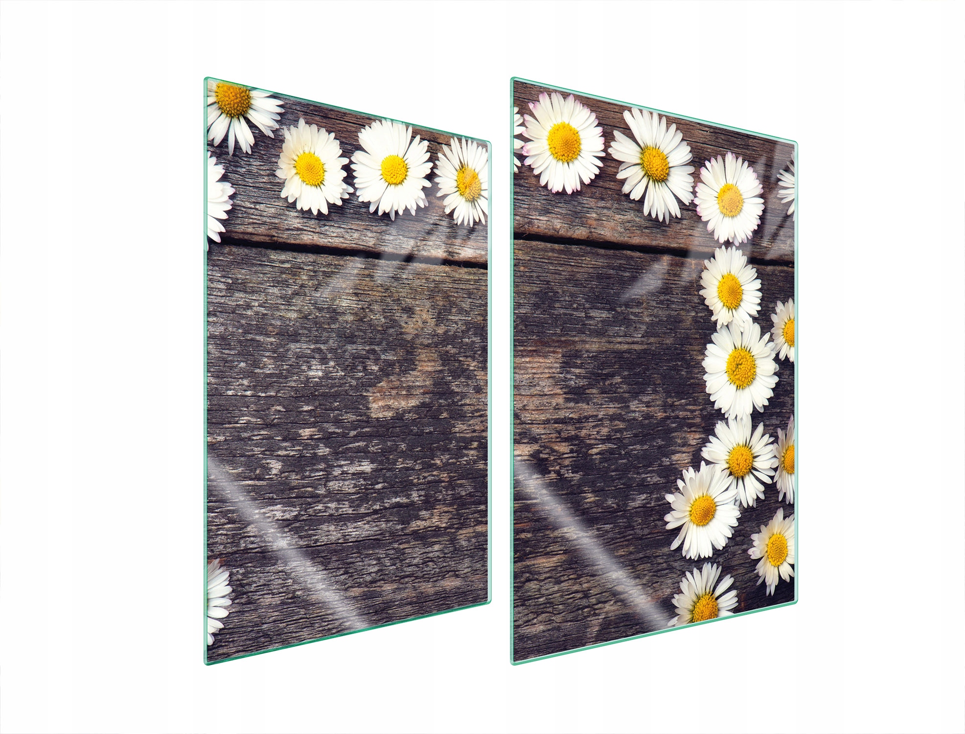 Skleněná Ochranná Deska Do Kuchyně 2x35x52 Dřevo Tvrzené Sklo