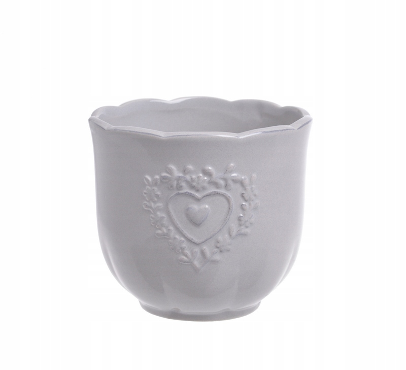Osłonka Ceramiczna 2 serca Szara