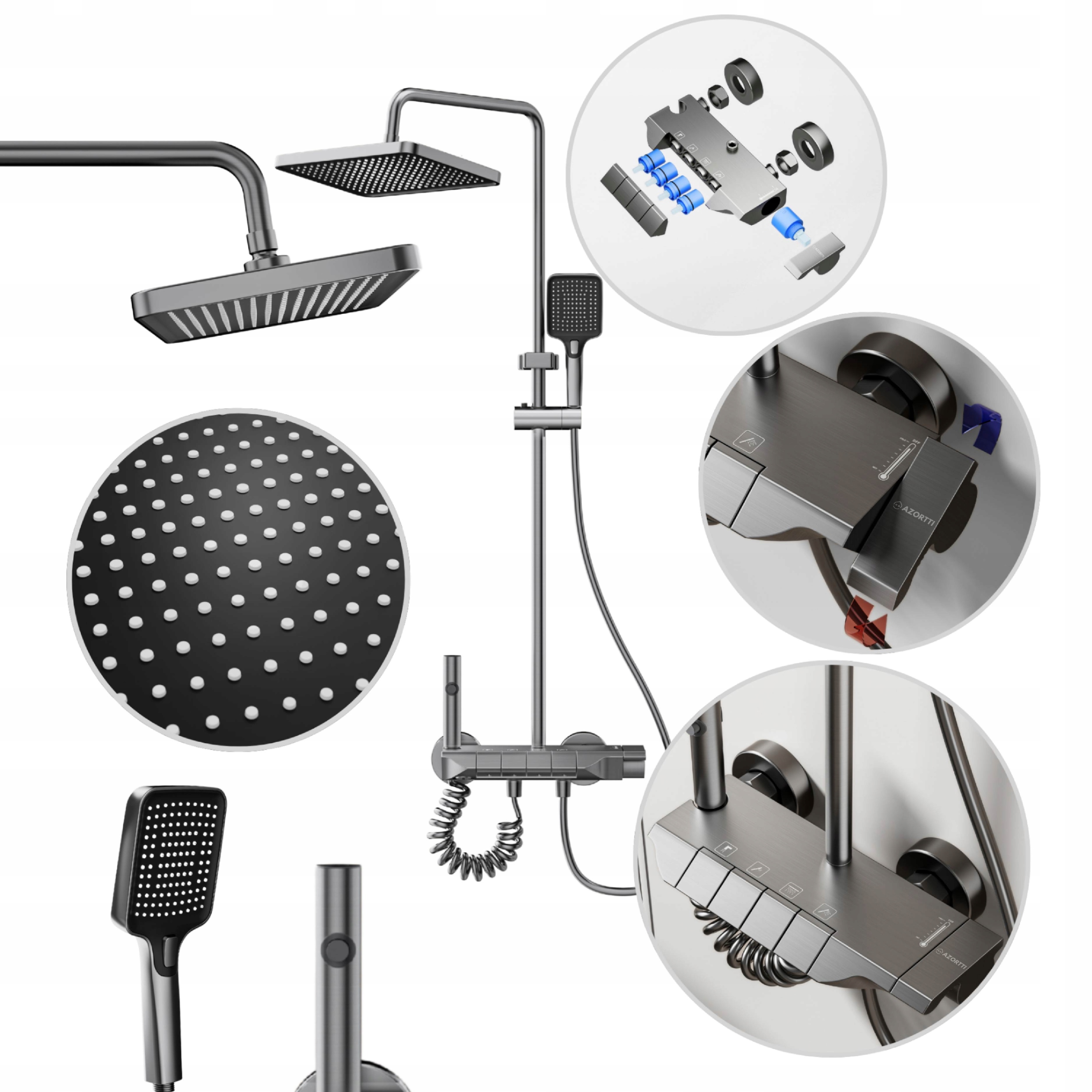 Sprchový Set Sprchový sloup Dešťová sprcha, koupelnová sprcha