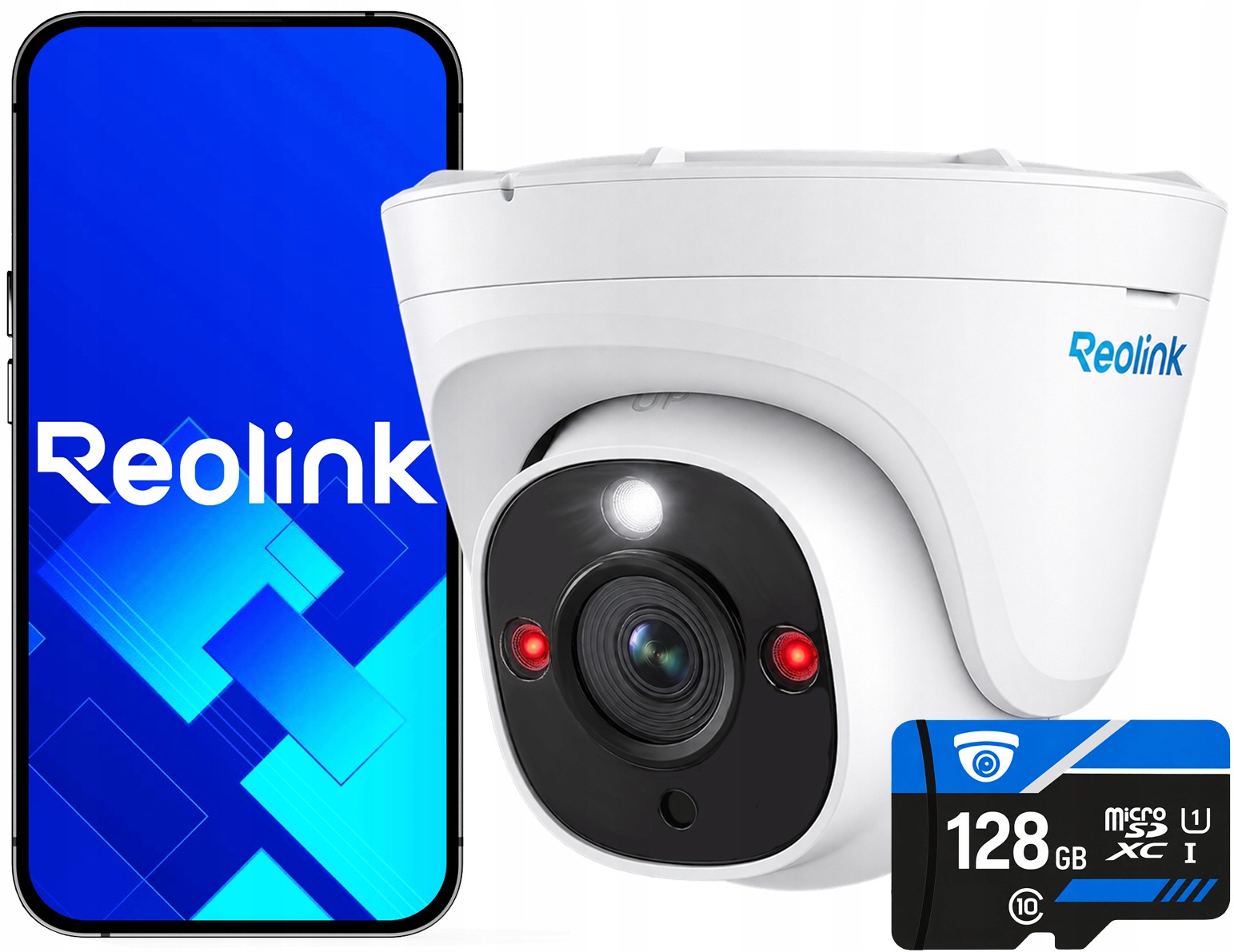 Ip kamera 12MPx venkovní Reolink P344 bílá PoE Mikrofon MicroSD 128GB