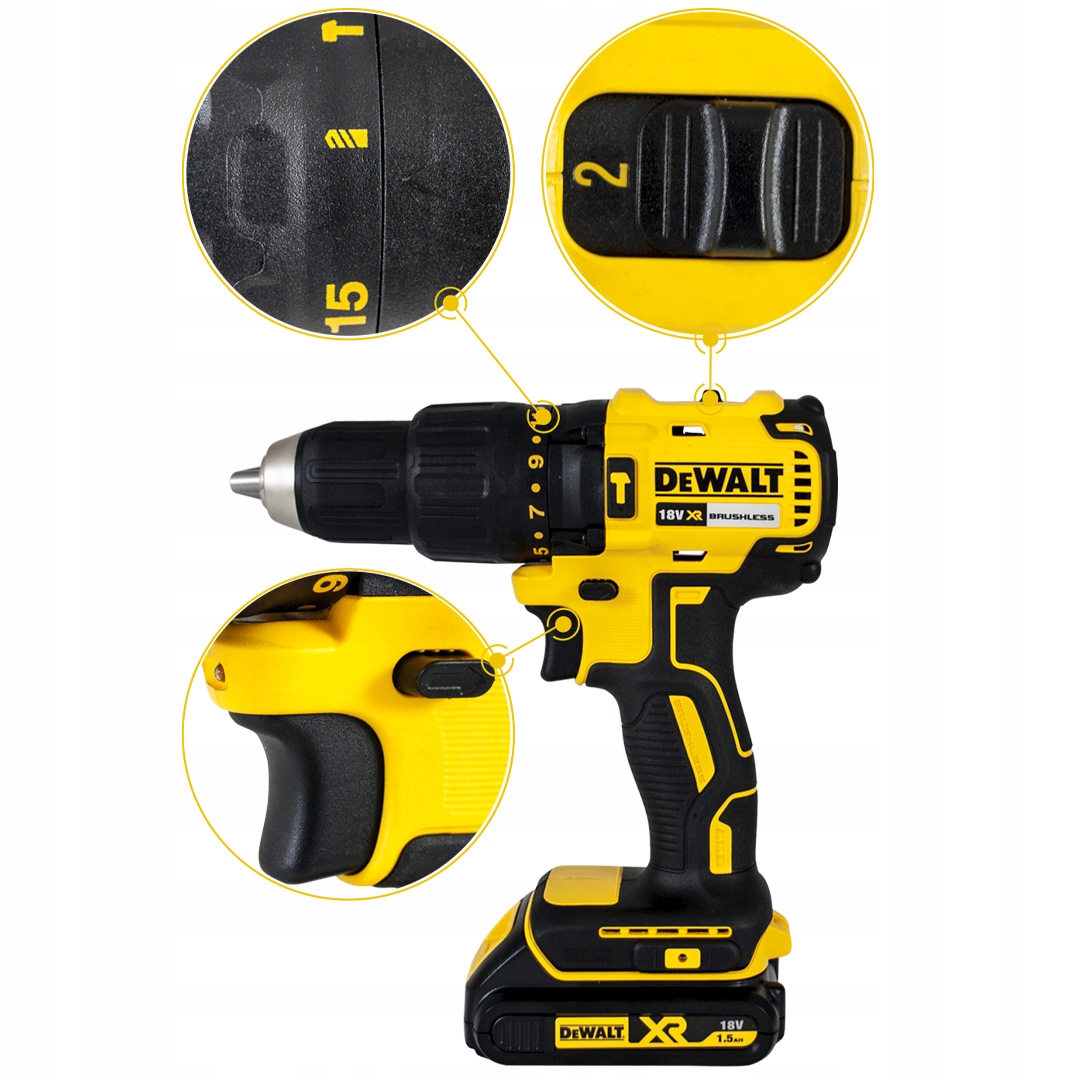 Wkrętarka udar BEZSZCZOTKOWA 18V DCD778S2T DeWalt Seria XR BRUSHLESS