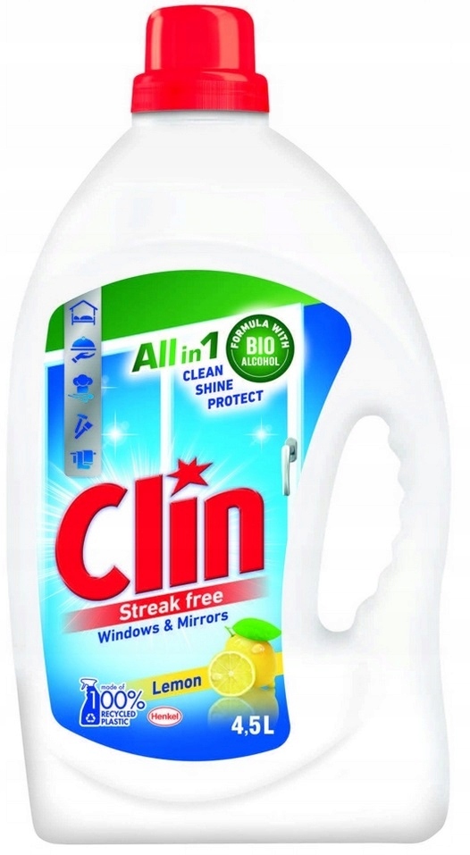 

Clin Płyn do Mycia Szyb i Luster Lemon 4,5L