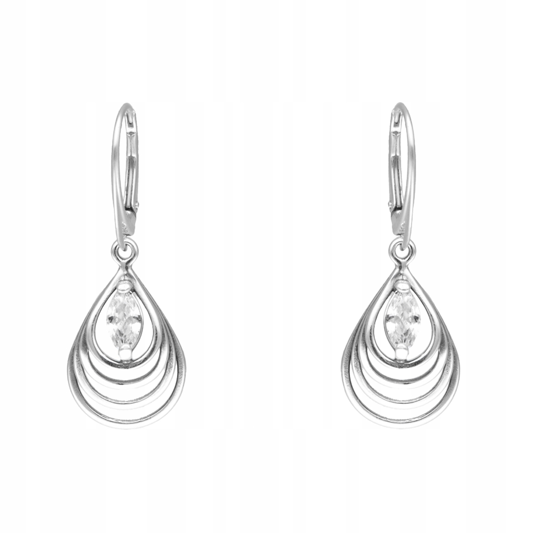 Stříbrné náušnice s kubickou zirkonií elegantní dámské šperky stříbro 925