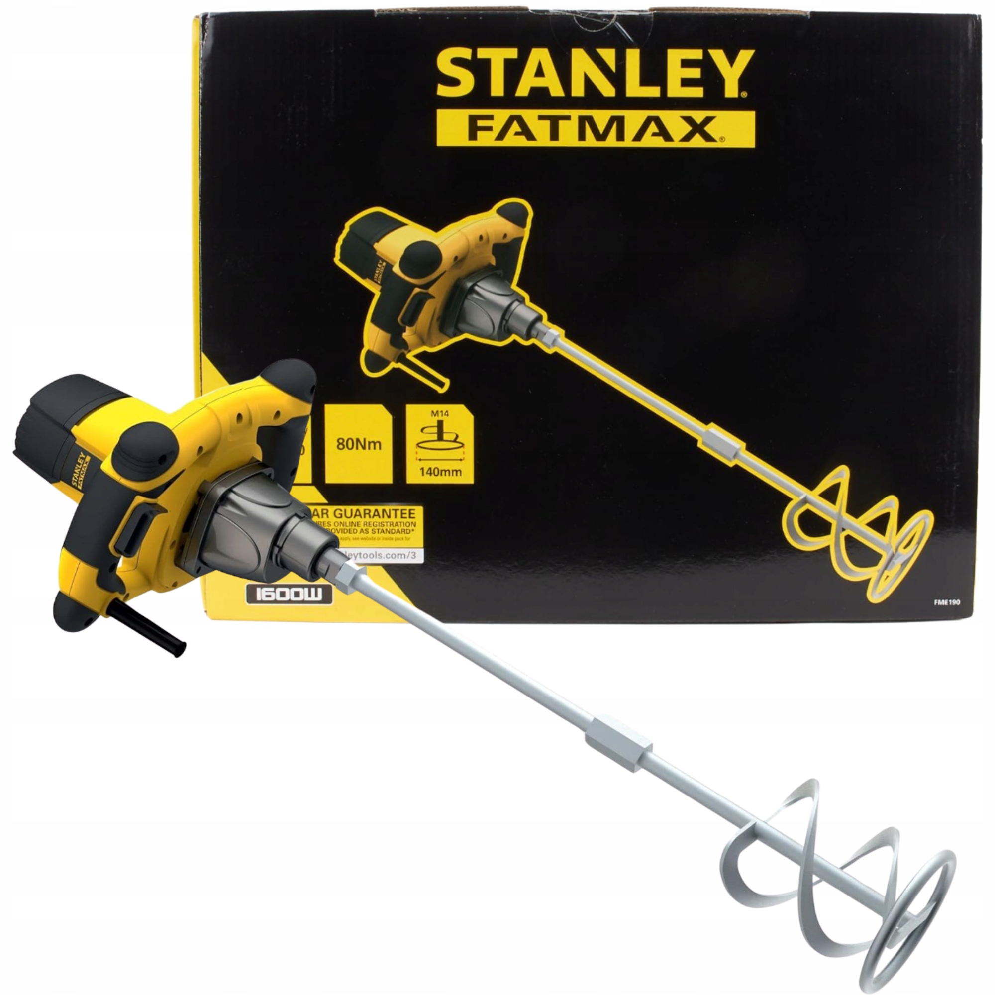 FME190-QS Stanley Mieszarka 1600W MIESZ.M14 O140MM
