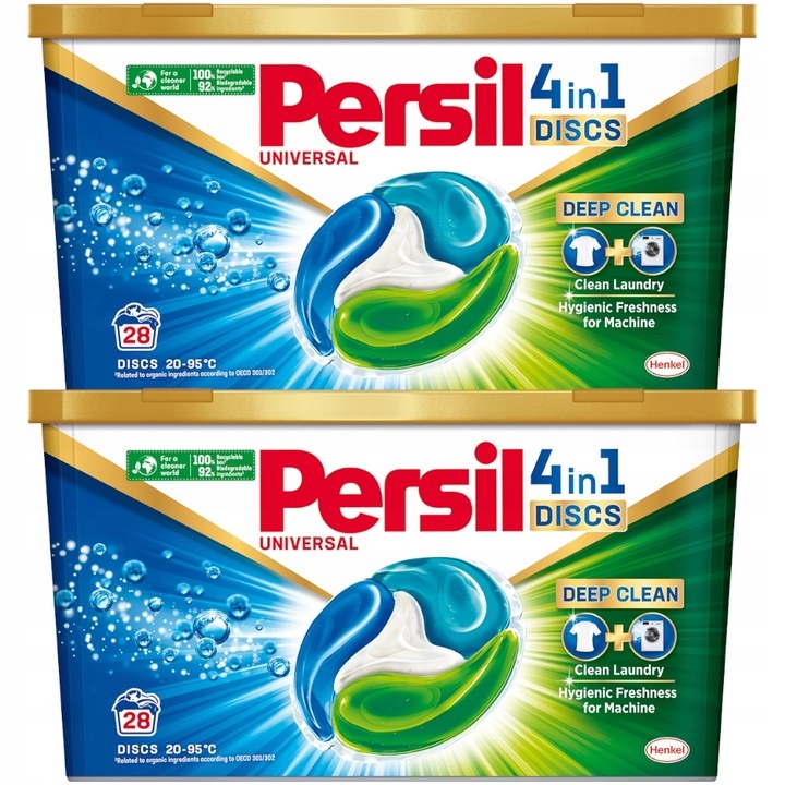 Levně Kapsle Na Praní Persil Discs 4in1 Universal Na Bílé 28 Ks Originální