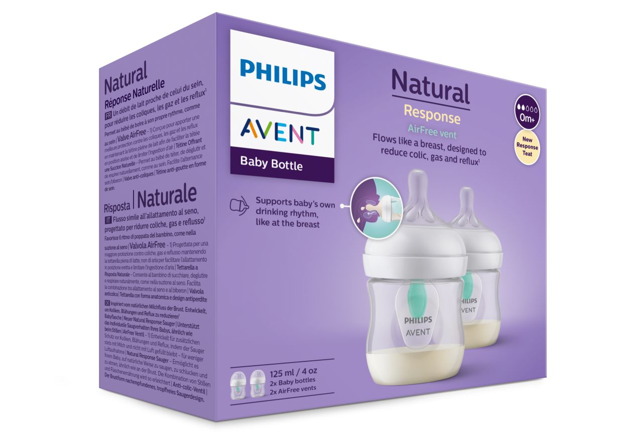 Philips Avent Zestaw butelek Natural Response AirFree 125 ml SCY670/02 Pojemność 125 ml