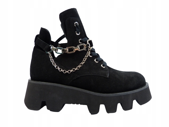 Černé dámské kotníkové boty s dekorací Karino 37