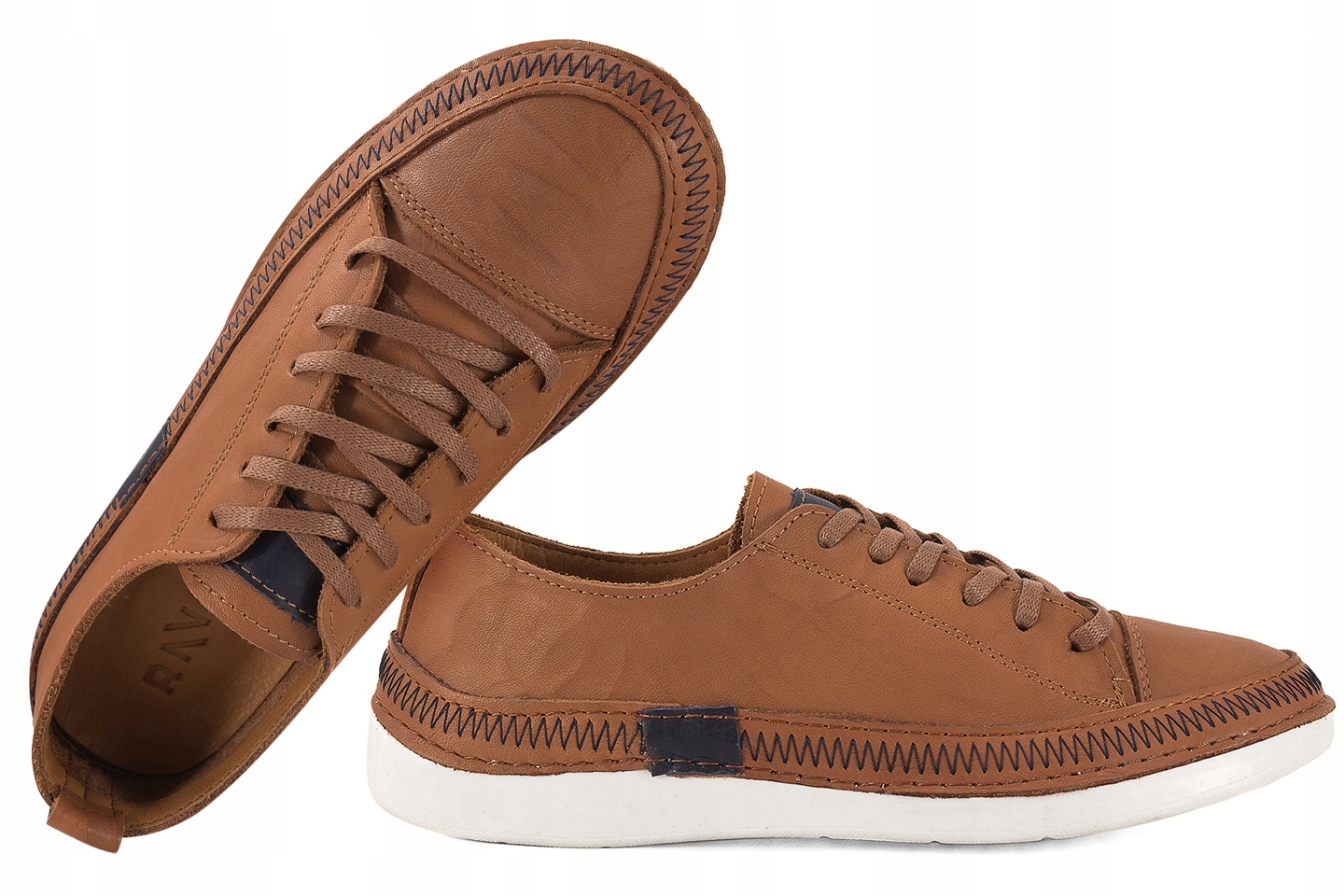 Ravini 26300 Polobotky Dámské Kožené Tenisky hnědé 37