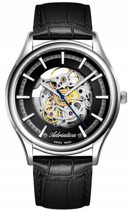 Nové Originální Pánské Hodinky skeleton Adriatica A8328.5216SA na řemínku
