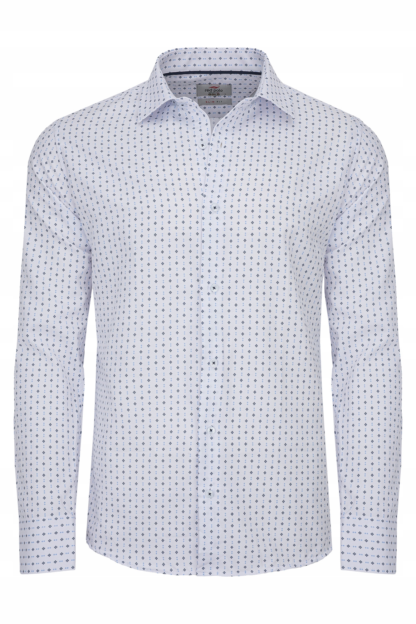 Pánská Košile S Bílým Vzorem pro elegantní kalhoty 100% Bavlna M