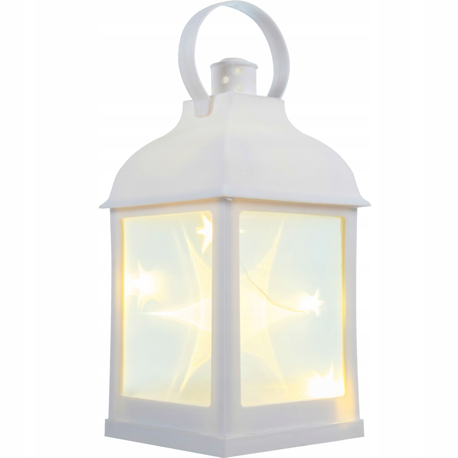 

Biały Lampion Led Latarnia na Baterie Efekt 3D