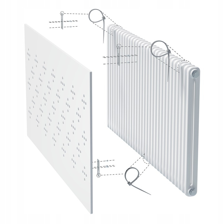maskownica grzejnika 68x119cm M6 LAKIEROWANA Marka inna