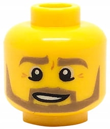 

Lego głowa główka figurki: mężczyzna, broda wąsy
