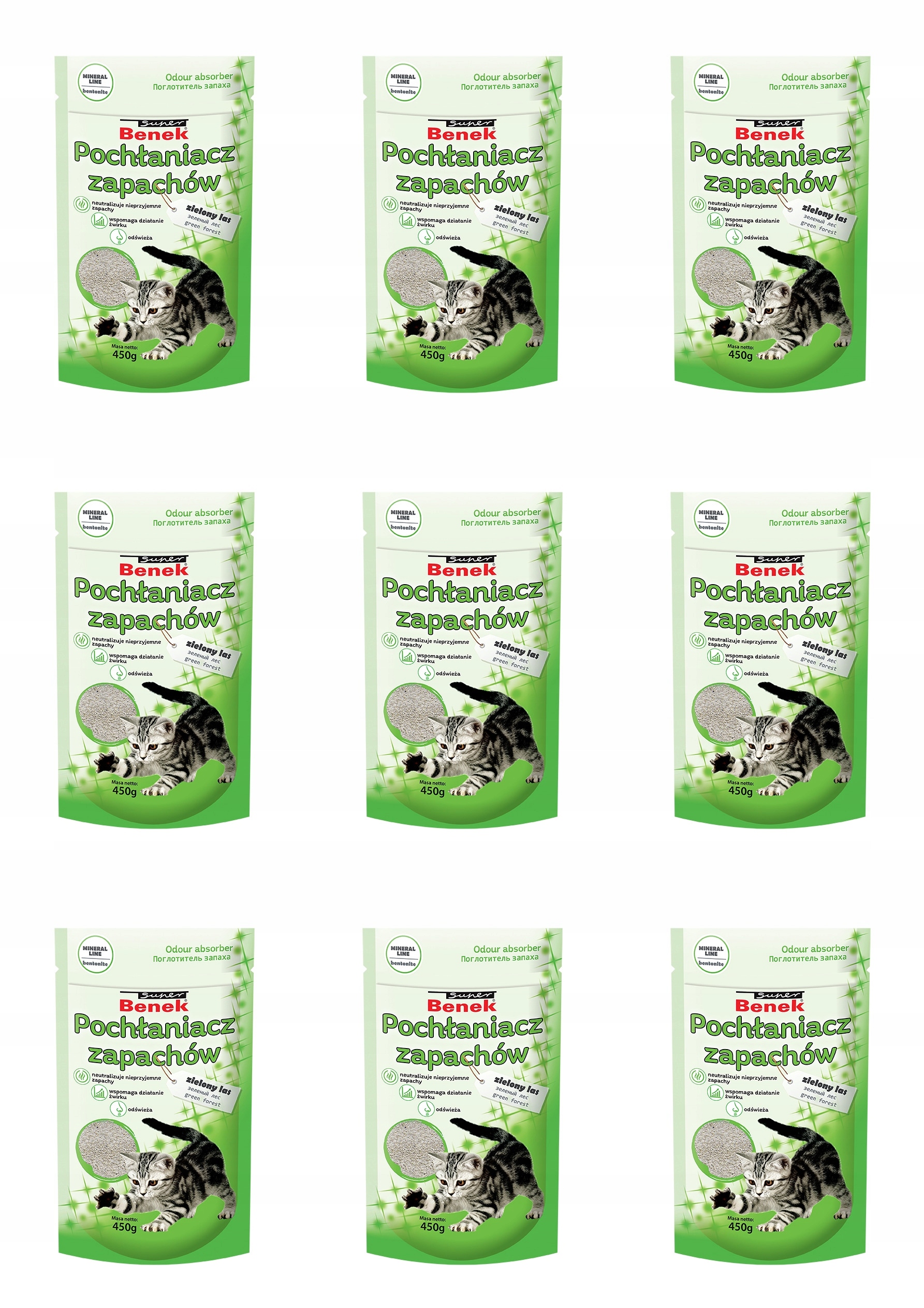 Granulát Benek Pohlcovač 450 g 9ks