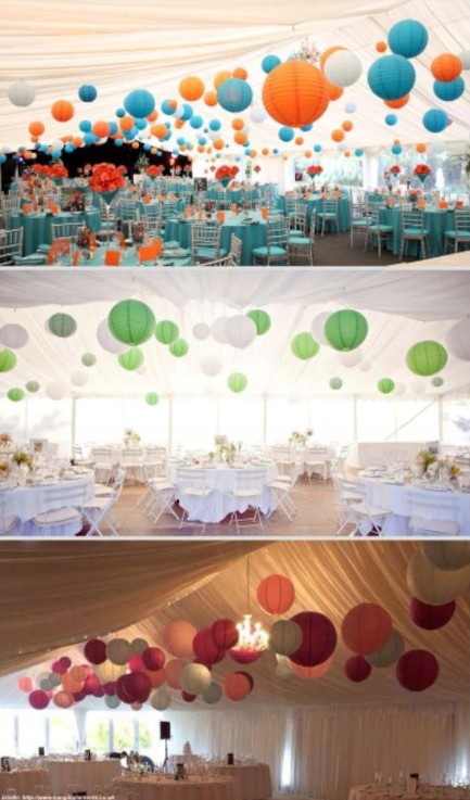 LAMPION PAPIEROWY KREMOWY DEKORACJA WISZĄCA KULA ŚLUB WESELE URODZINY 35 CM Źródło światła brak