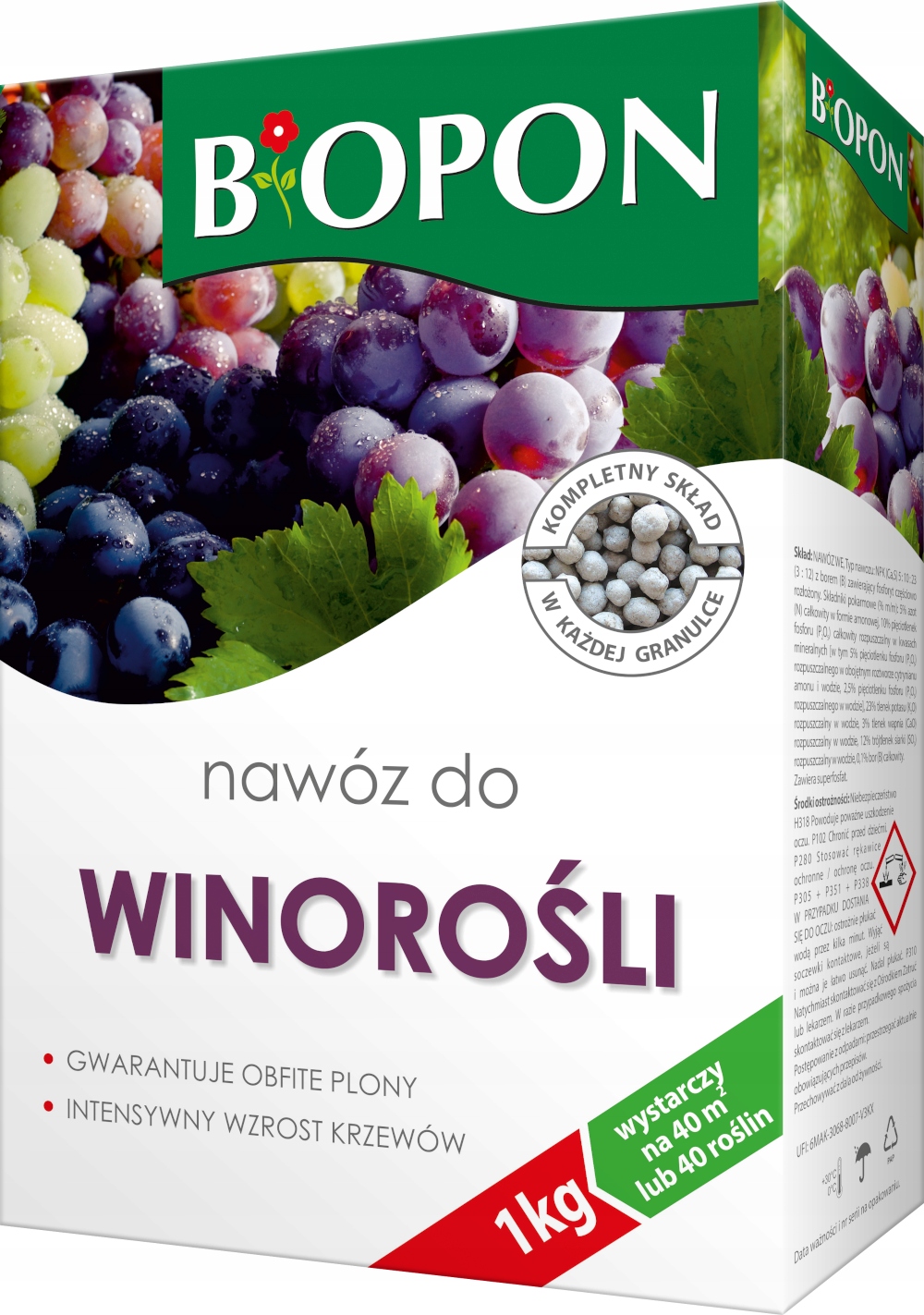 

Nawóz Do Winorośli granulowany 1kg Winogron Biopon