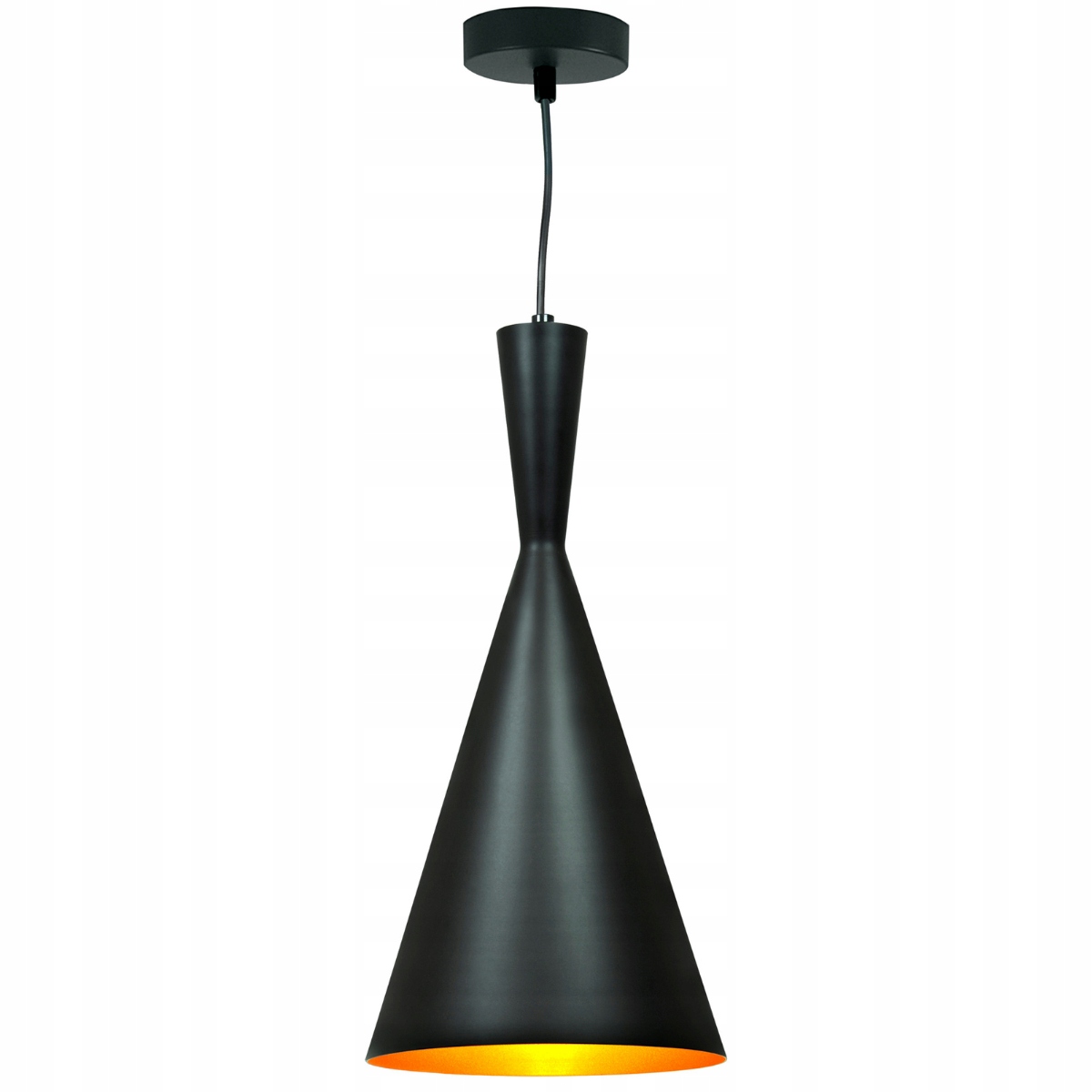 Závěsná lampa Polux Modern E27 150 cm černo-zlatá kovová IP20