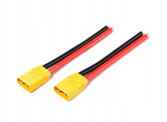 XT90 męska -z kablami 10AWG