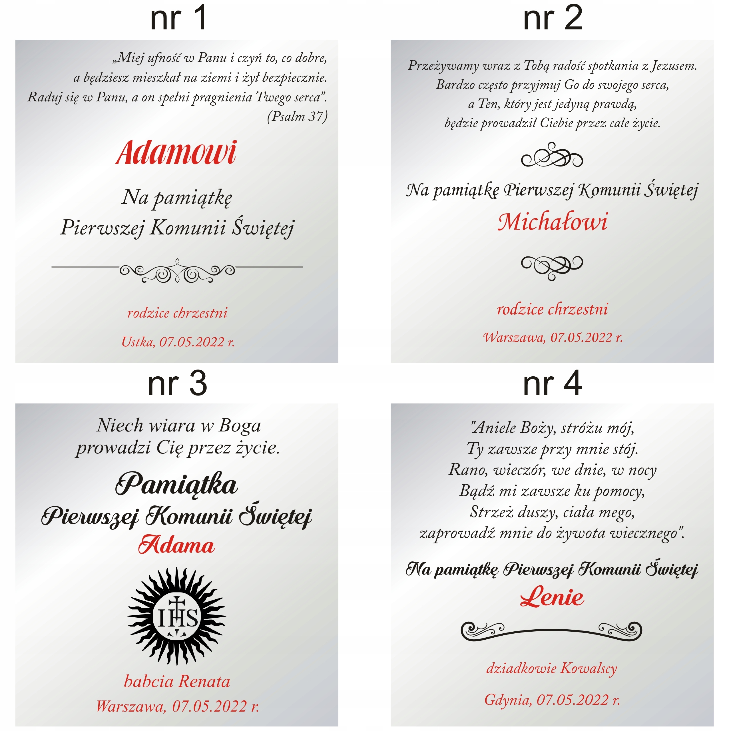 PAMIĄTKA I PIERWSZEJ KOMUNII ŚWIĘTEJ NA PREZENT Rodzaj obrazek