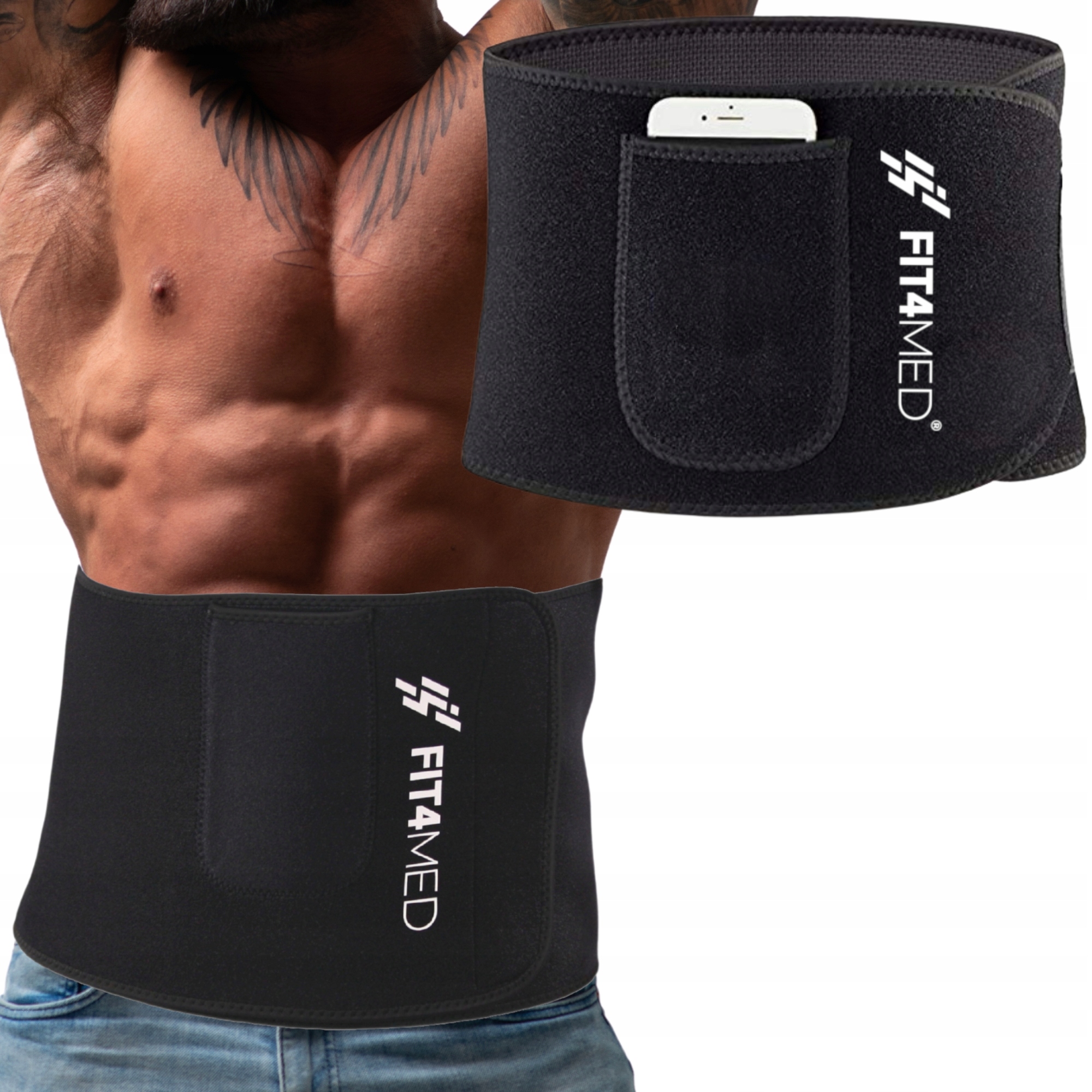 

Wyszczuplający pas neoprenowy fitness szeroki 25cm