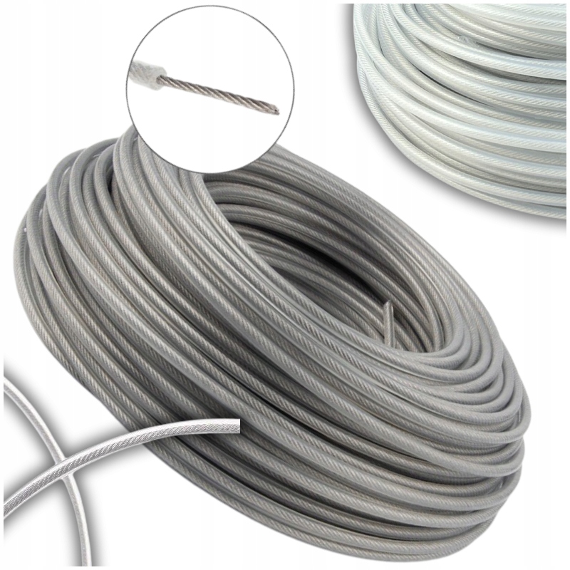 ŻYŁKA TNĄCA STALOWA DO GŁOWIC PODKASZARKI KOSY KOS MOCNA TRAWY 2,7mm 10M