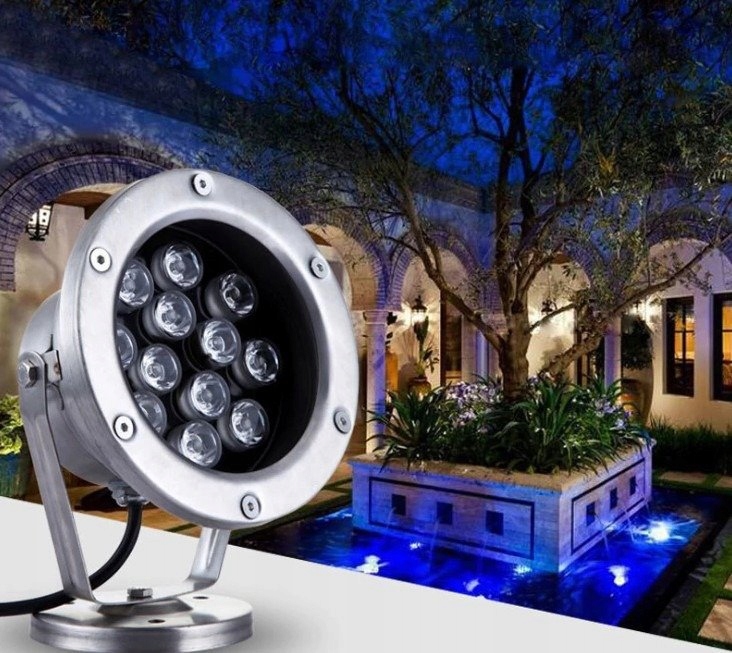 Lampa basenowa fontannowa LED 9W Red IP65 Waga produktu z opakowaniem jednostkowym 0.84 kg