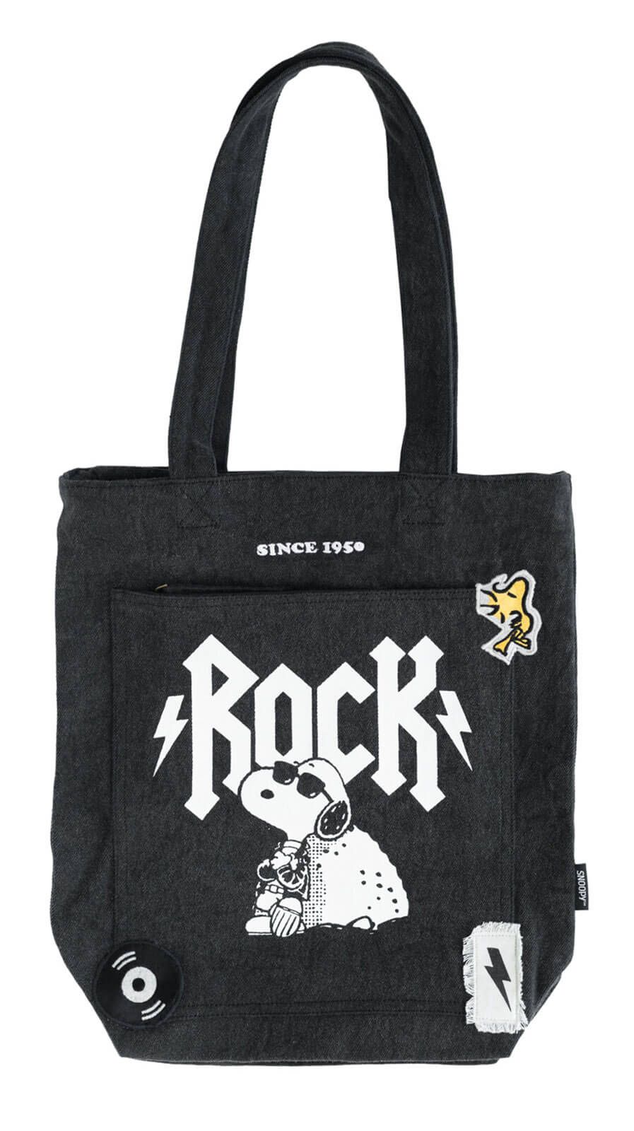 Torba bawełniana na ramię Snoopy Rock na zakupy