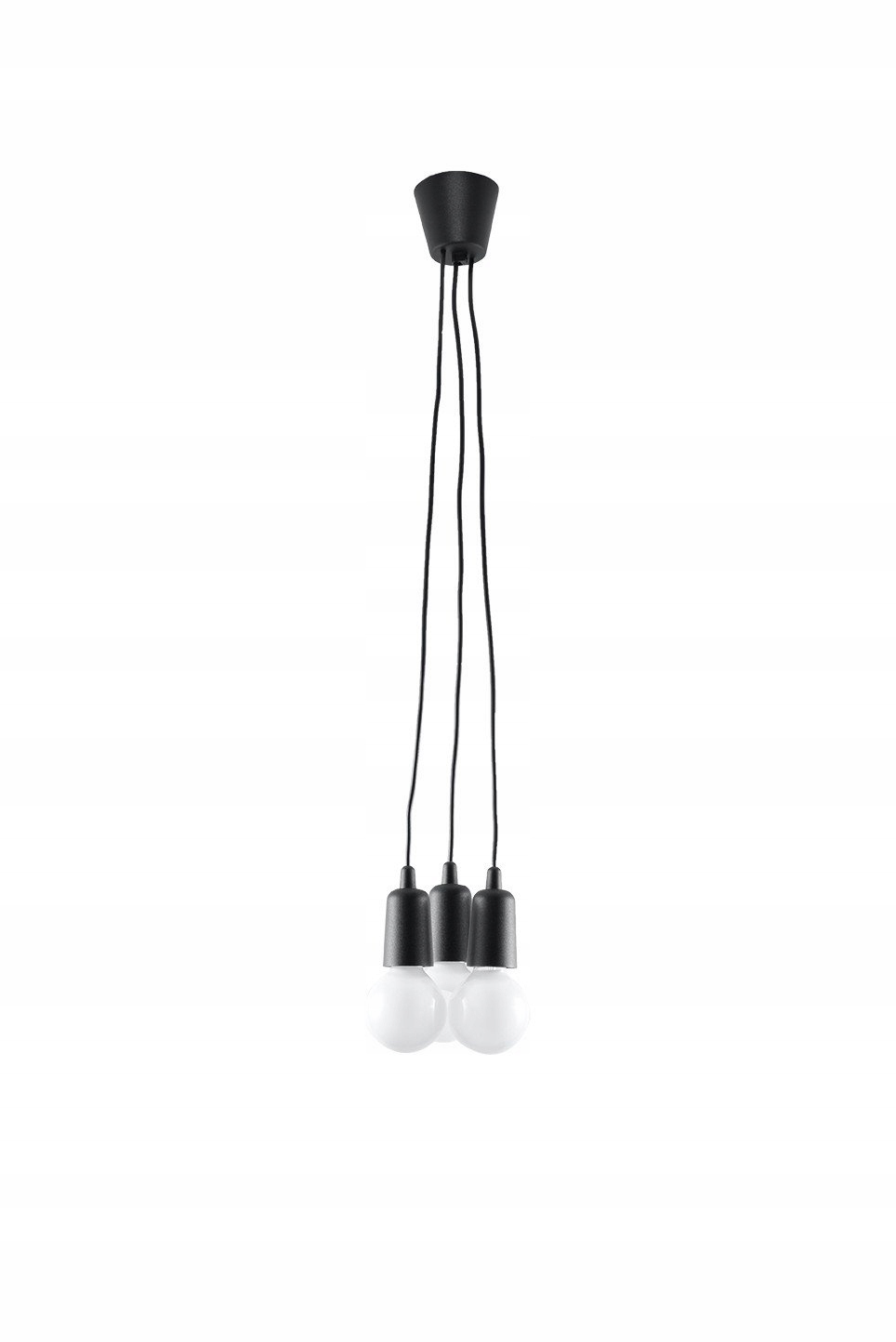 Závěsná lampa Diego 3 černá Sollux