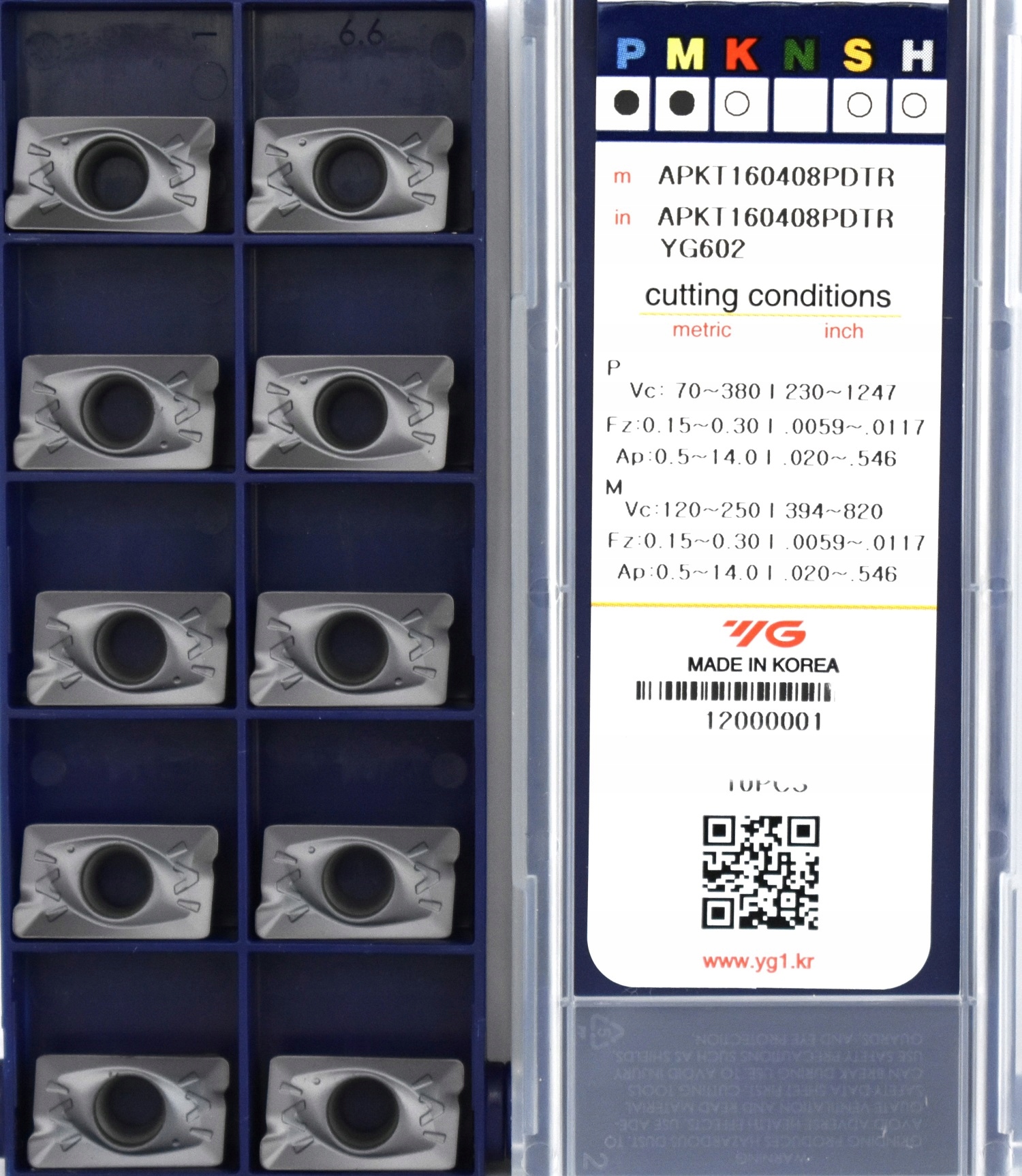 PŁYTKI WIELOOSTRZOWE APKT 160408 PDTR YG602 YG-1