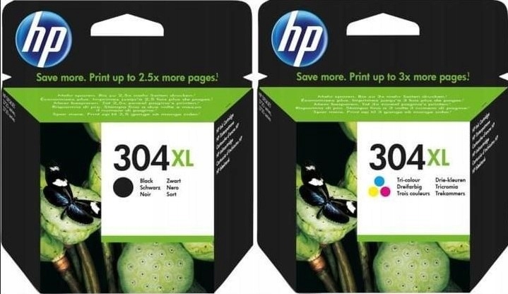 Inkoust Hp 304XL N9K07AE 7 ml N9K08AE 5,5 ml Cmyk Originální sada 2620 2622
