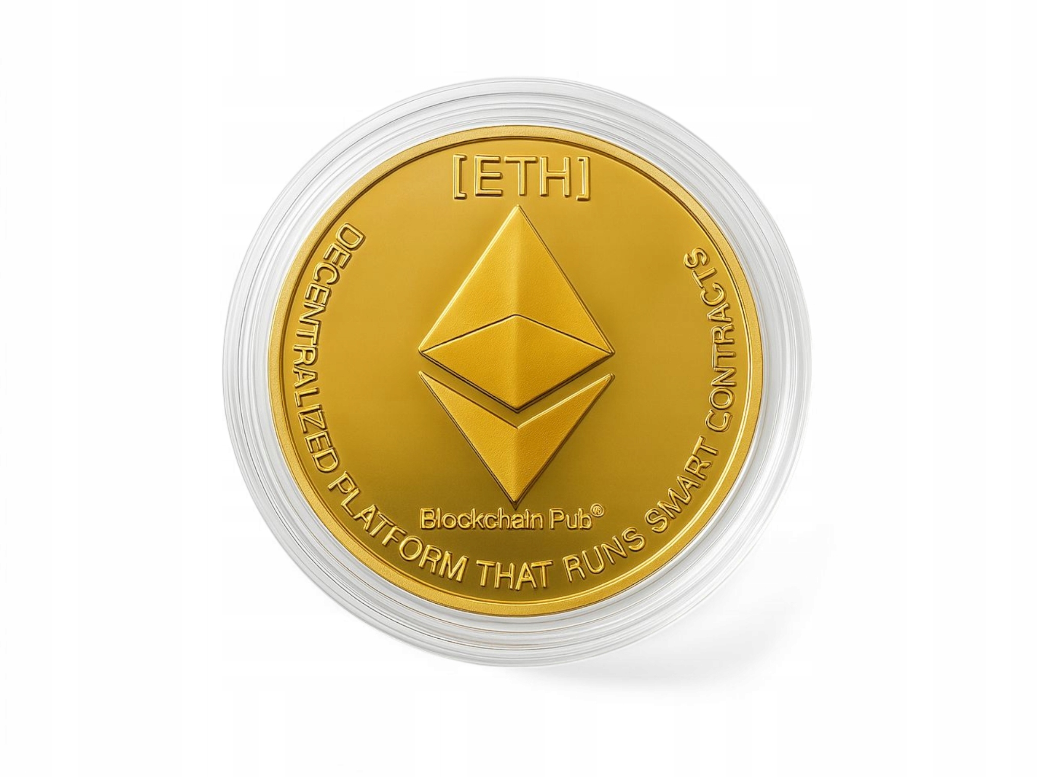 ETHEREUM ZŁOTA MONETA KOLEKCJONERSKA ETH KAPSEL MEDAL ŻETON BLACKBERRY