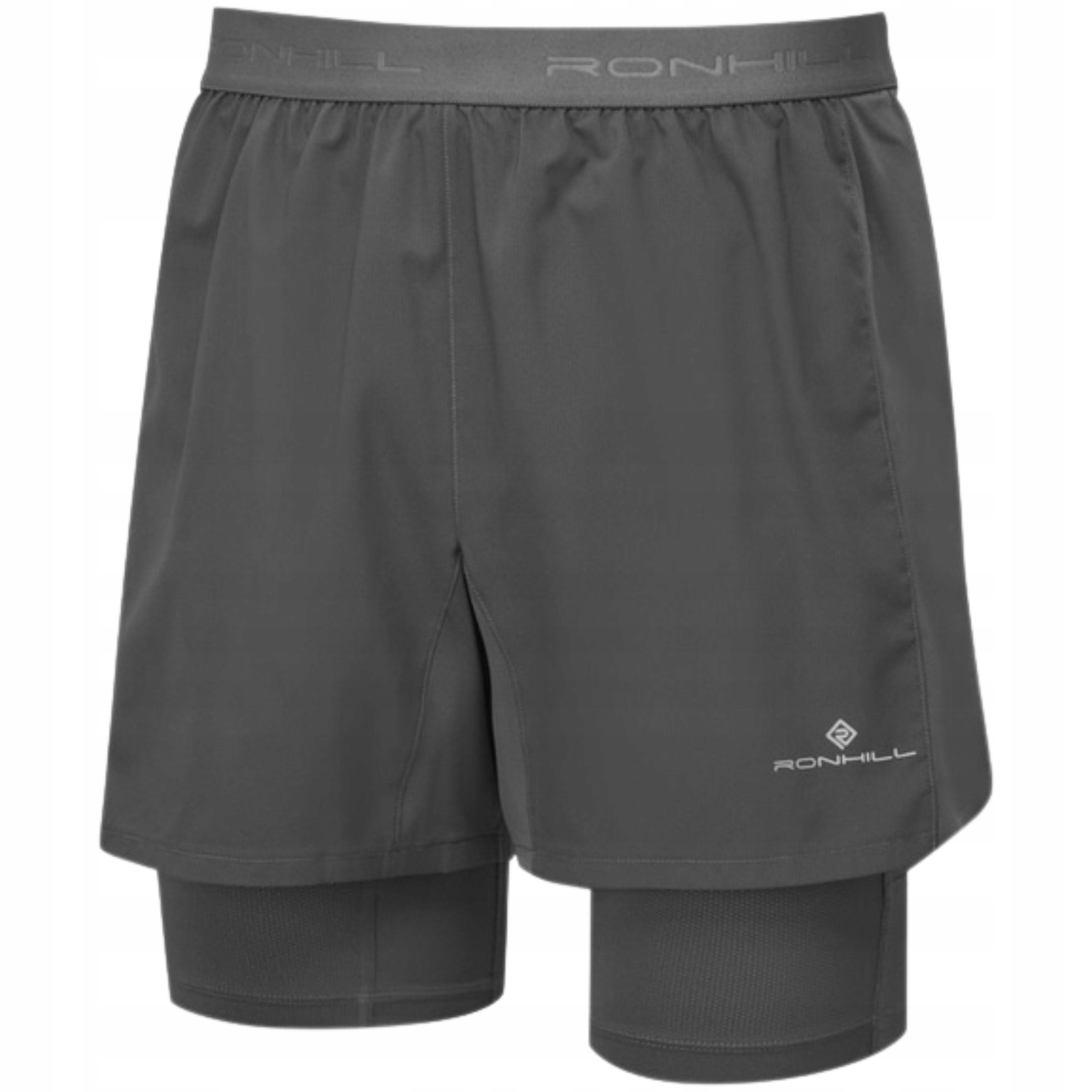 Spodenki Sportowe do biegania Męskie Ronhill Tech 5" Twin Short Szare XL