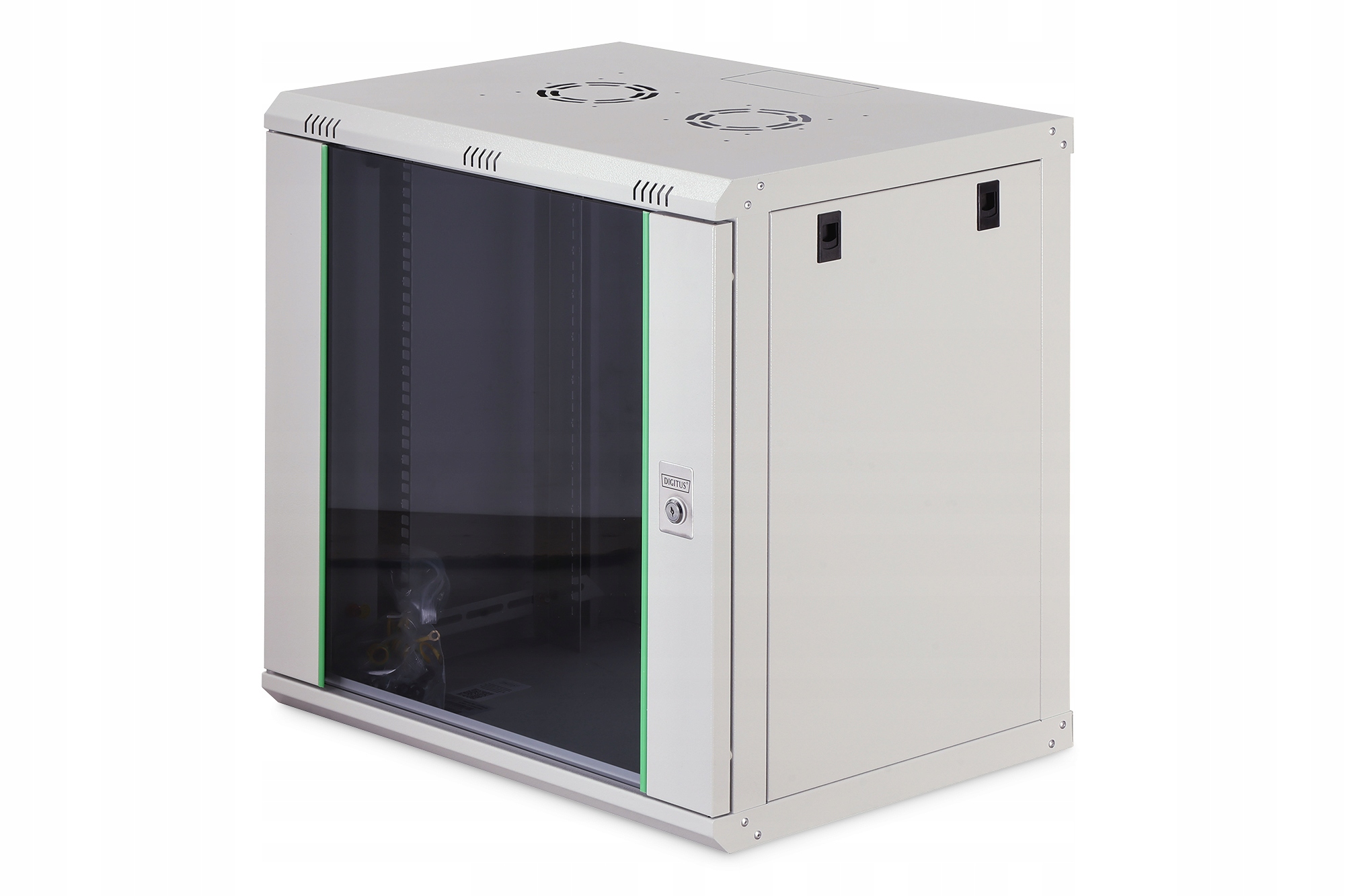 Digitus 19" szafa wisząca 12U RAL7035 600x450 mm drzwi szklane