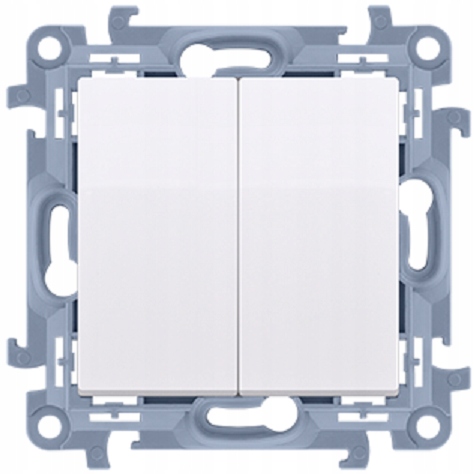 SIMON 10 PODWÓJNY PRZYCISK (MODUŁ) 10AX, Z. ŚRUBOWE, CP2.01/11 BIAŁY