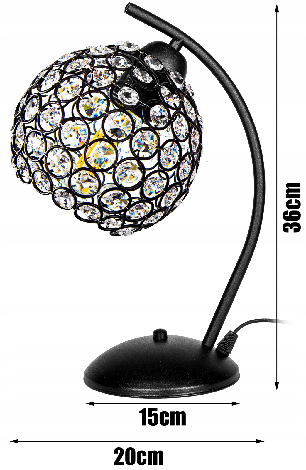 NOWOCZESNA LAMPKA BIURKOWA STOŁOWA NOCNA KULA LED Marka Glimex