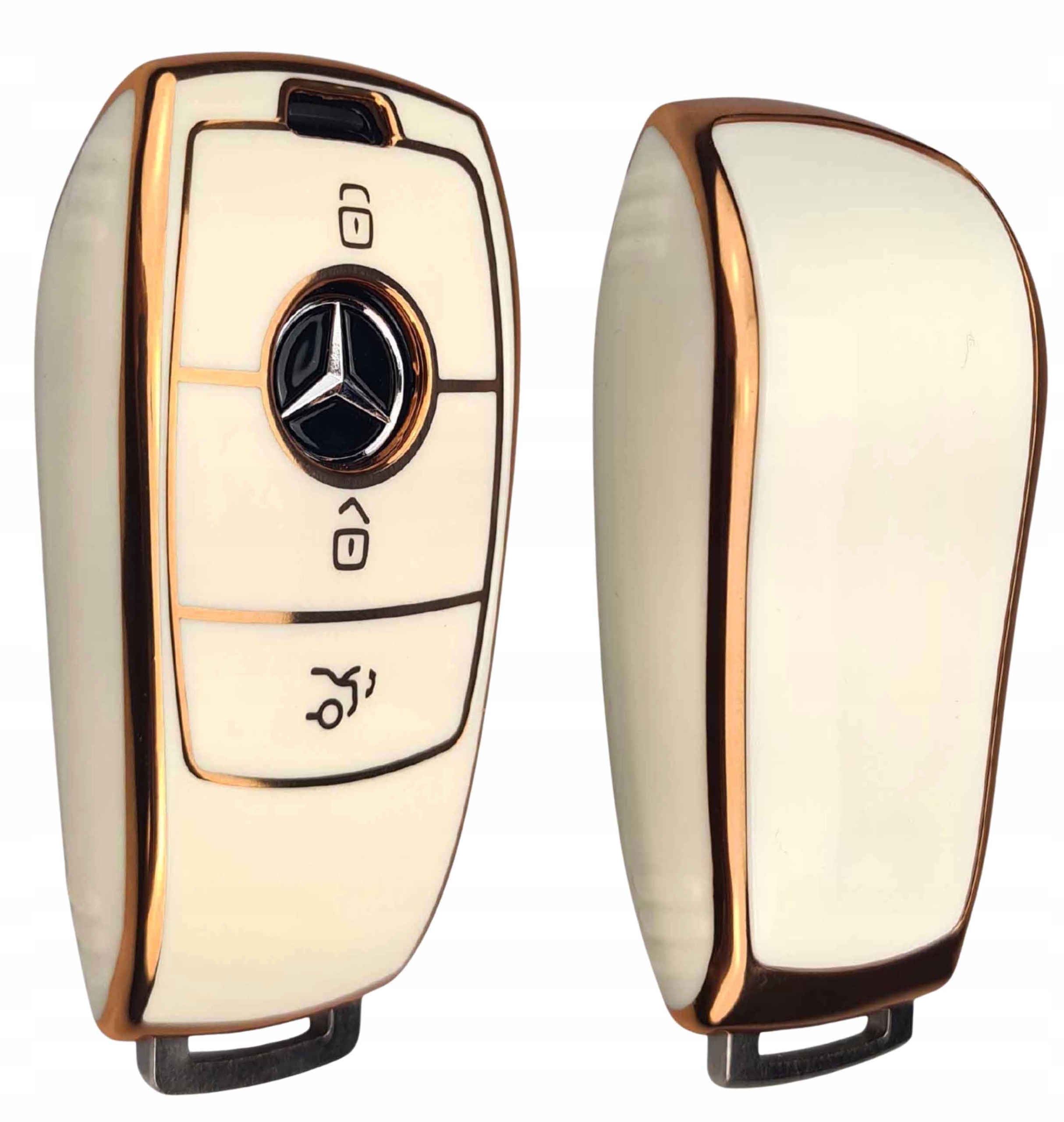 Etui Na Kluczyk Pilot Mercedes Kremowy Miedź Premium Amg